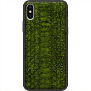 Кожаный чехол Boxface Apple iPhone X Reptile Forest Green