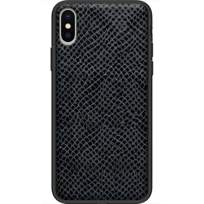 Кожаный чехол Boxface Apple iPhone X Snake Graphite