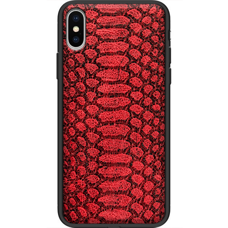 Кожаный чехол Boxface Apple iPhone XS Reptile Red