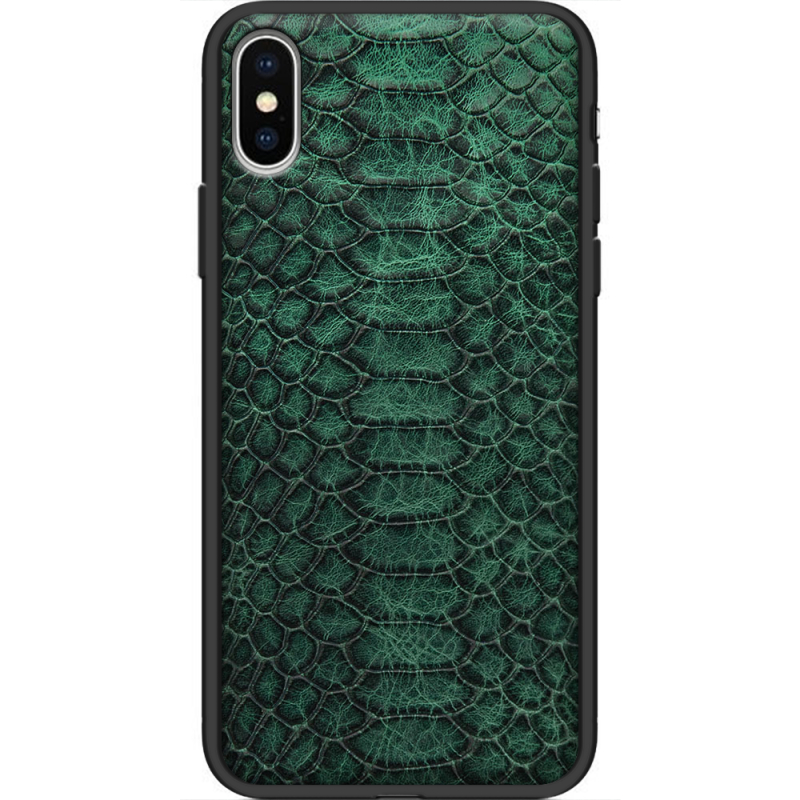 Кожаный чехол Boxface Apple iPhone XS Reptile Emerald