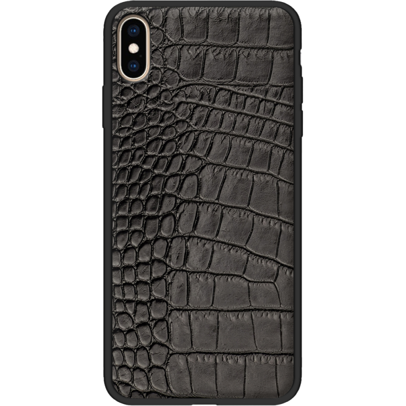 Кожаный чехол Boxface Apple iPhone XS Max Crocodile Black