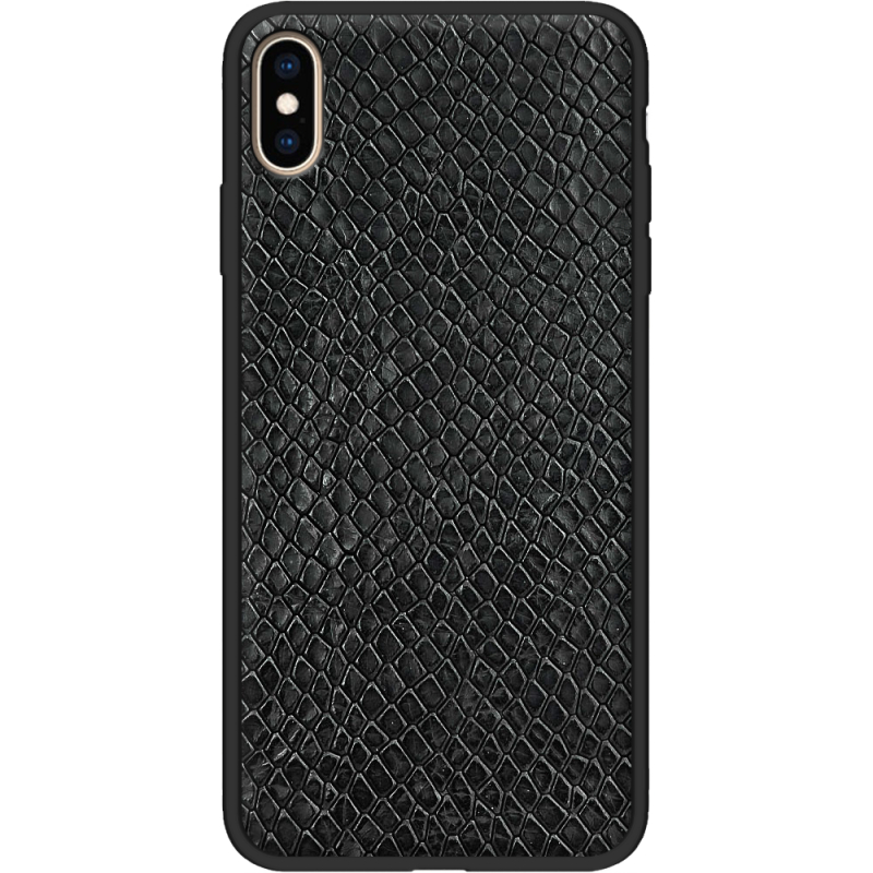 Кожаный чехол Boxface Apple iPhone XS Max Snake Black