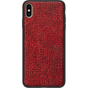 Кожаный чехол Boxface Apple iPhone XS Max Snake Red