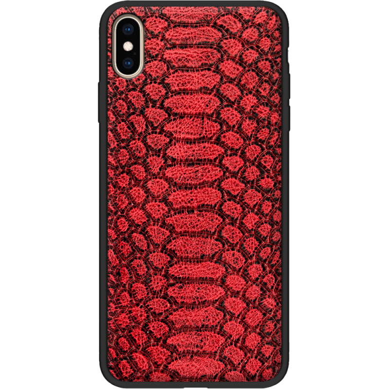 Кожаный чехол Boxface Apple iPhone XS Max Reptile Red