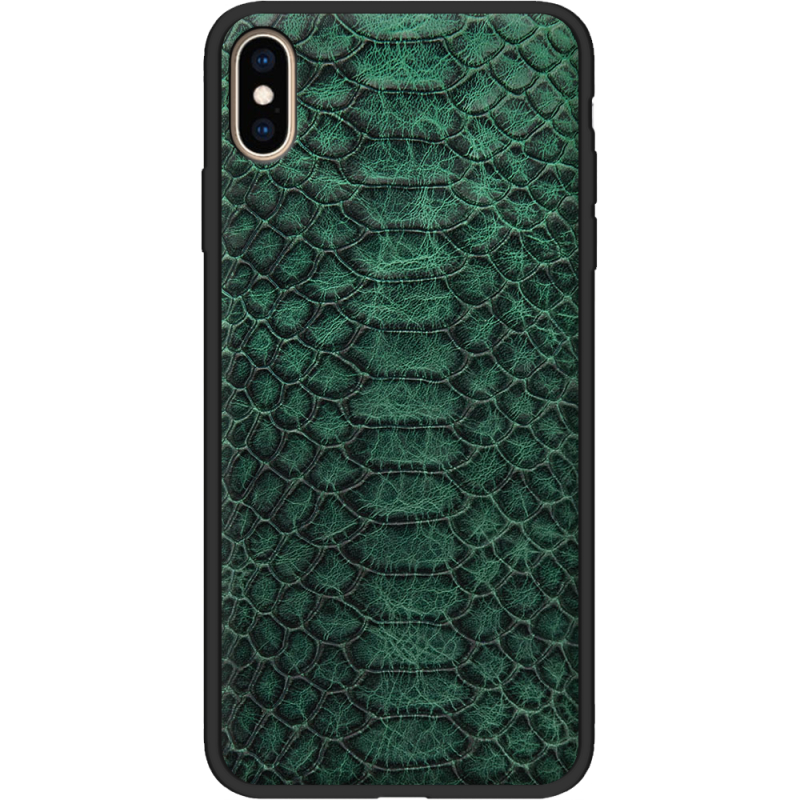 Кожаный чехол Boxface Apple iPhone XS Max Reptile Emerald