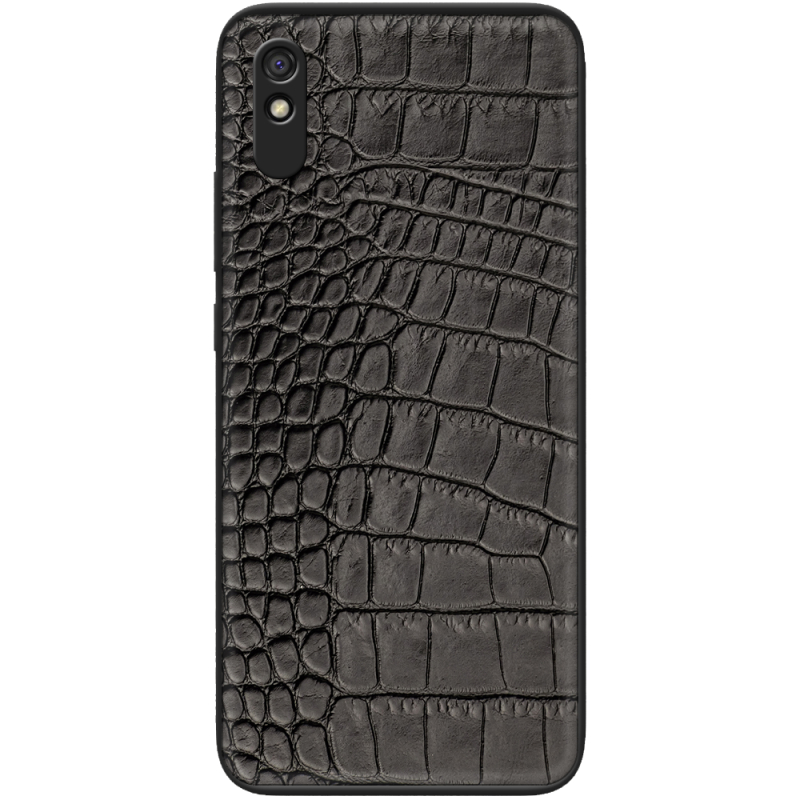 Кожаный чехол Boxface Xiaomi Redmi 9A Crocodile Black