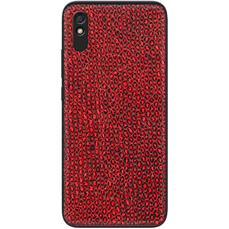 Кожаный чехол Boxface Xiaomi Redmi 9A Snake Red