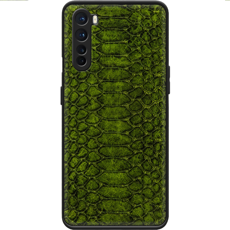 Кожаный чехол Boxface OnePlus Nord Reptile Forest Green