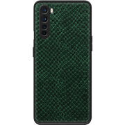 Кожаный чехол Boxface OnePlus Nord Snake Emerald