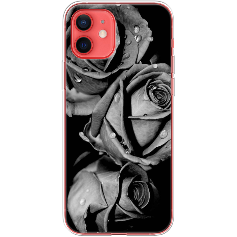 Чехол BoxFace Apple iPhone 12 mini Black and White Roses
