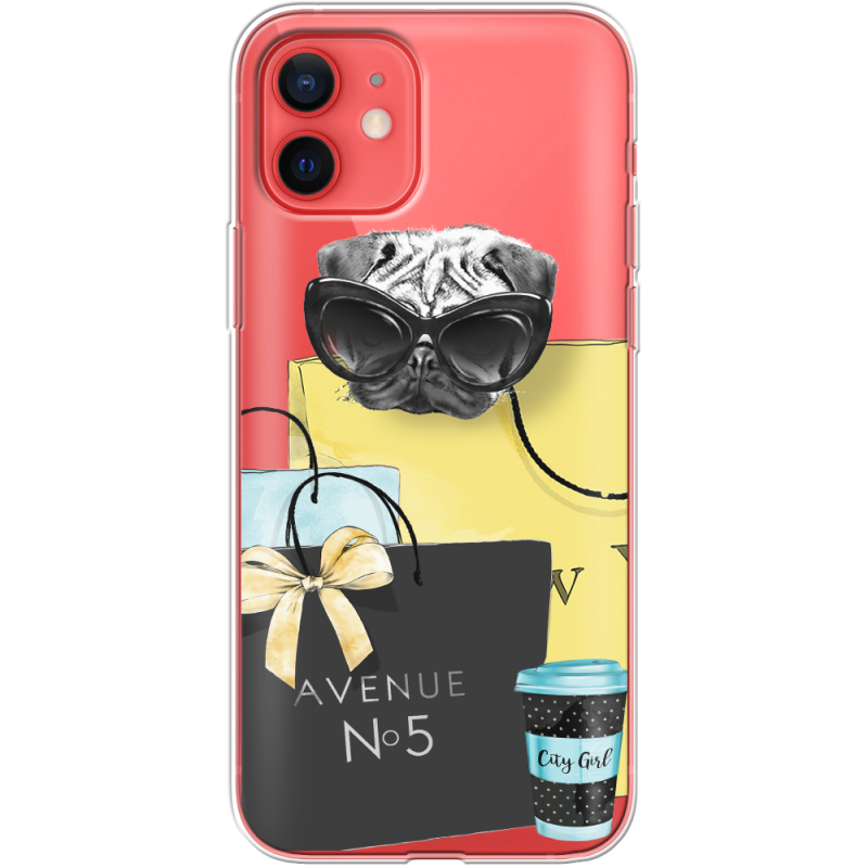 Прозрачный чехол BoxFace Apple iPhone 12 mini Fashion Pug