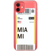 Прозрачный чехол BoxFace Apple iPhone 12 mini Ticket Miami