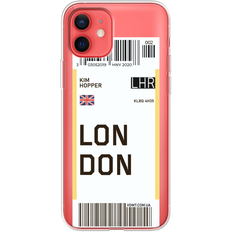 Прозрачный чехол BoxFace Apple iPhone 12 mini Ticket London