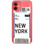 Прозрачный чехол BoxFace Apple iPhone 12 mini Ticket New York