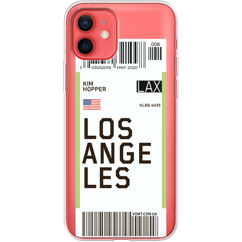 Прозрачный чехол BoxFace Apple iPhone 12 mini Ticket Los Angeles
