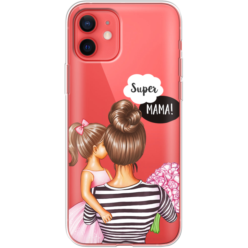 Прозрачный чехол BoxFace Apple iPhone 12 mini Super Mama and Daughter