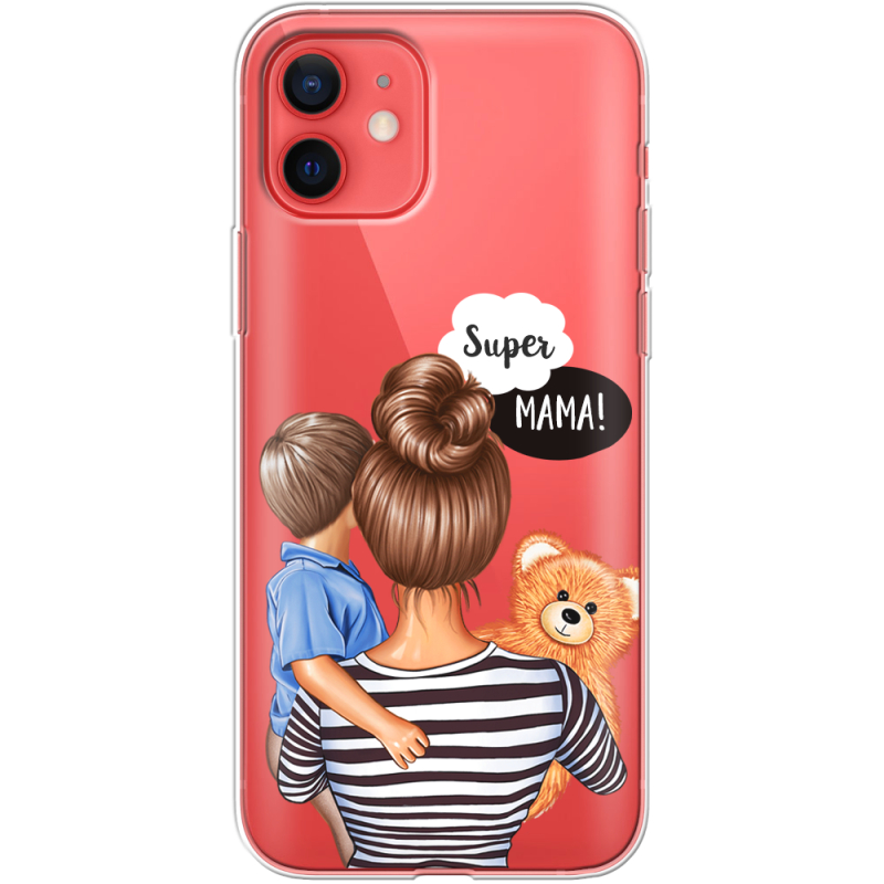 Прозрачный чехол BoxFace Apple iPhone 12 mini Super Mama and Son