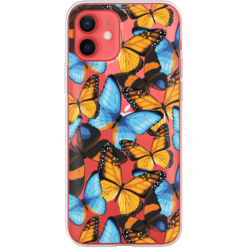 Прозрачный чехол BoxFace Apple iPhone 12 mini Butterfly Morpho