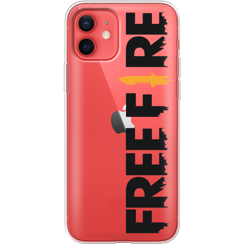 Прозрачный чехол BoxFace Apple iPhone 12 mini Free Fire Black Logo