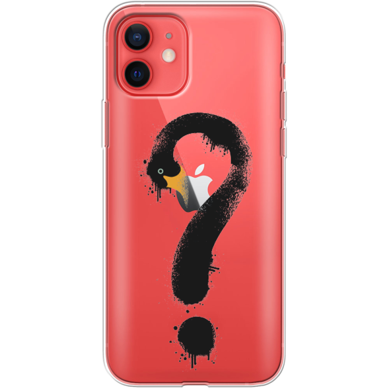 Прозрачный чехол BoxFace Apple iPhone 12 mini Swan question