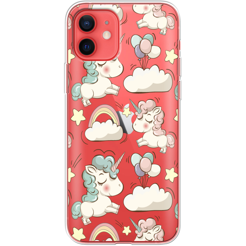 Прозрачный чехол BoxFace Apple iPhone 12 mini Unicorns