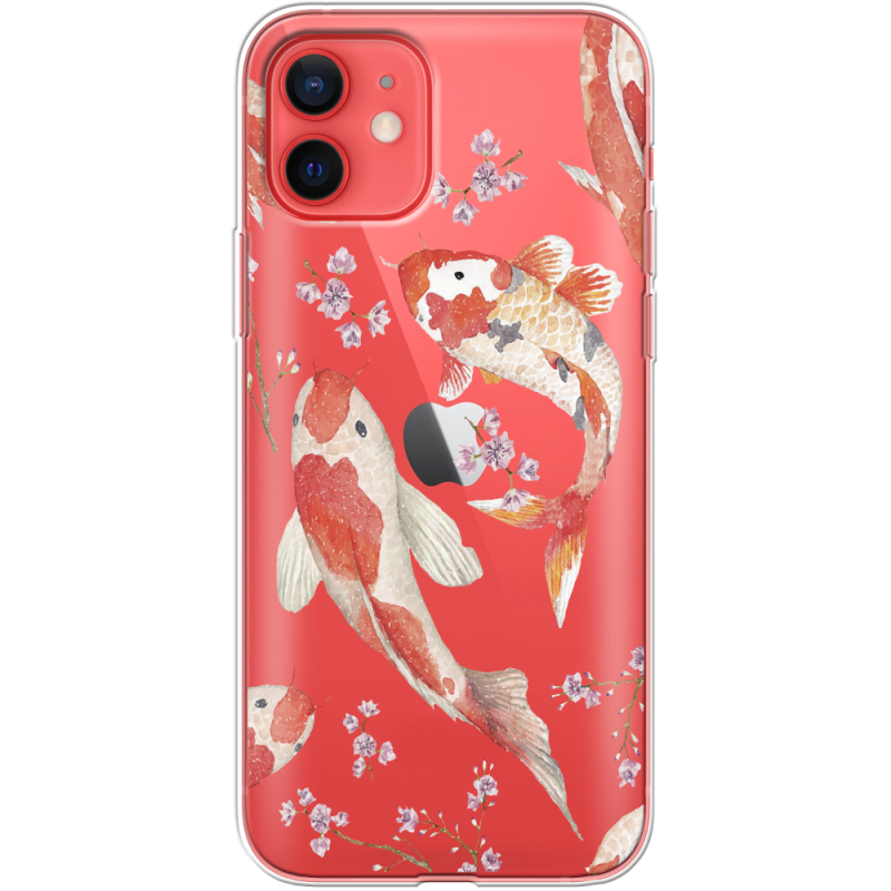 Прозрачный чехол BoxFace Apple iPhone 12 mini Japanese Koi Fish