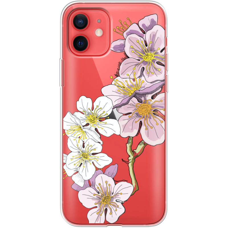 Прозрачный чехол BoxFace Apple iPhone 12 mini Cherry Blossom