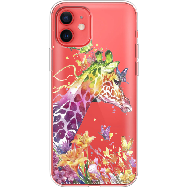 Прозрачный чехол BoxFace Apple iPhone 12 mini Colorful Giraffe