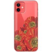 Прозрачный чехол BoxFace Apple iPhone 12 mini Red Poppies