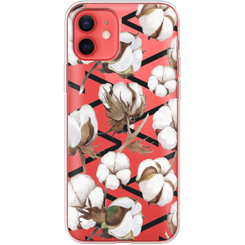 Прозрачный чехол BoxFace Apple iPhone 12 mini Cotton flowers