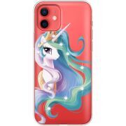 Чехол со стразами Apple iPhone 12 mini Unicorn Queen