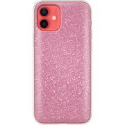 Чехол с блёстками Apple iPhone 12 mini Розовый