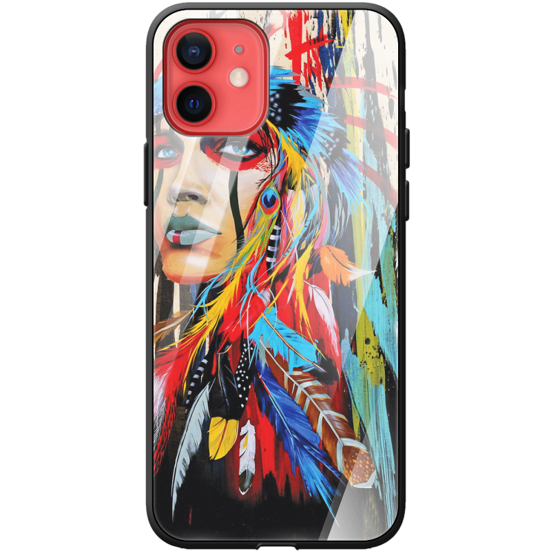 Защитный чехол BoxFace Glossy Panel Apple iPhone 12 mini Feather Girl