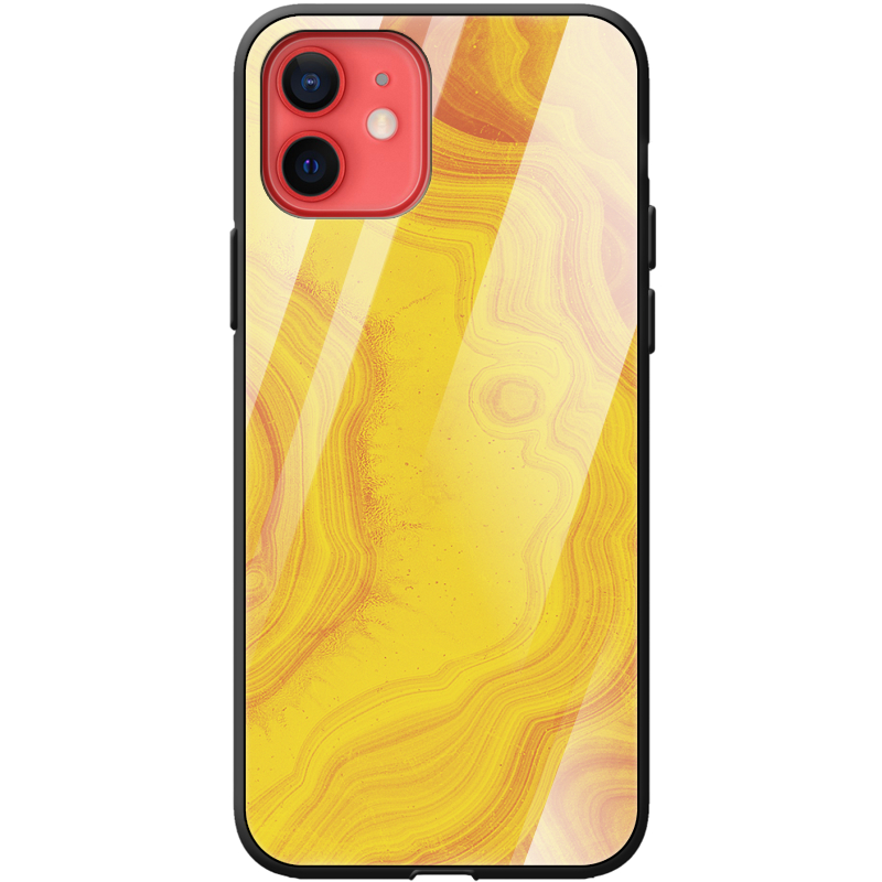 Защитный чехол BoxFace Glossy Panel Apple iPhone 12 mini Yellow Marble