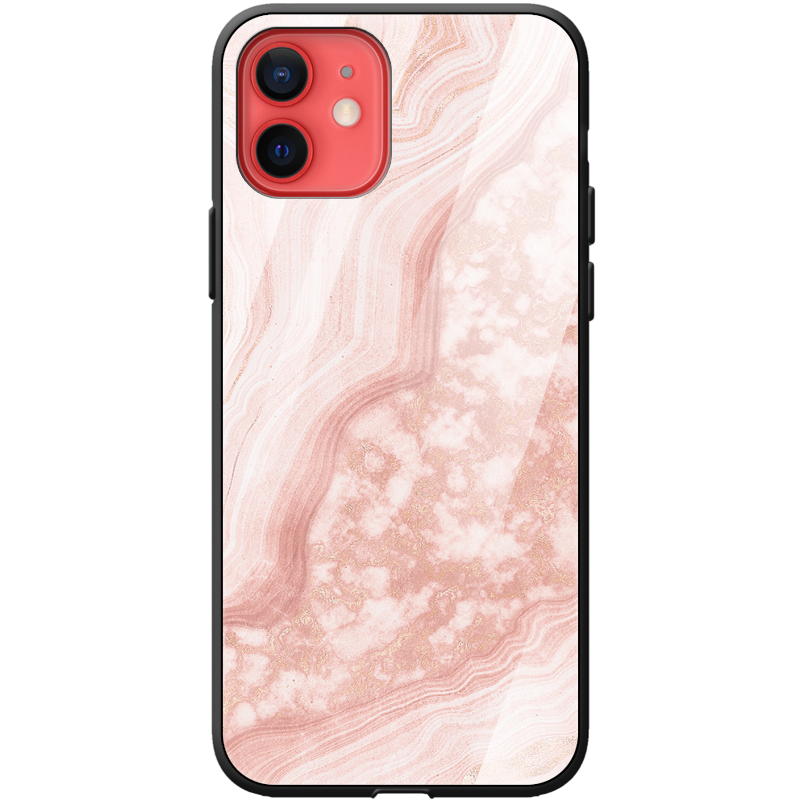 Защитный чехол BoxFace Glossy Panel Apple iPhone 12 mini Pink Marble