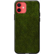 Кожаный чехол Boxface Apple iPhone 12 mini Snake Forest Green
