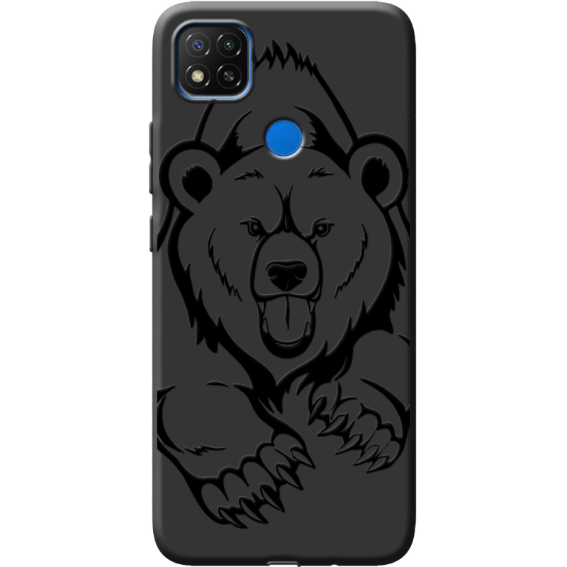 Черный чехол BoxFace Xiaomi Redmi 9C Grizzly Bear