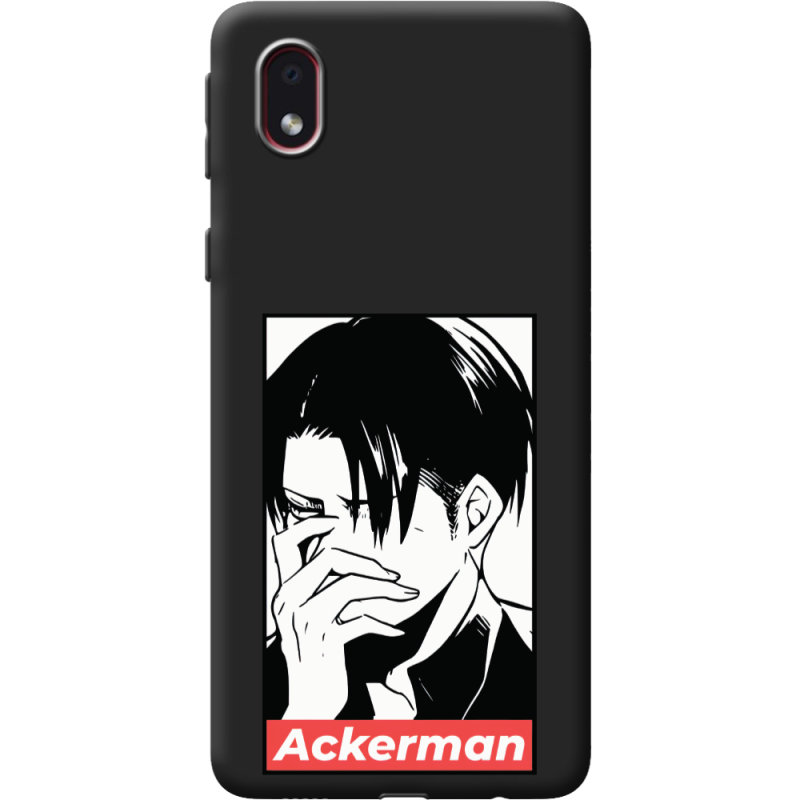 Черный чехол BoxFace Samsung Galaxy A01 Core (A013) Attack On Titan - Ackerman