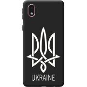 Черный чехол BoxFace Samsung Galaxy A01 Core (A013) Тризуб монограмма ukraine