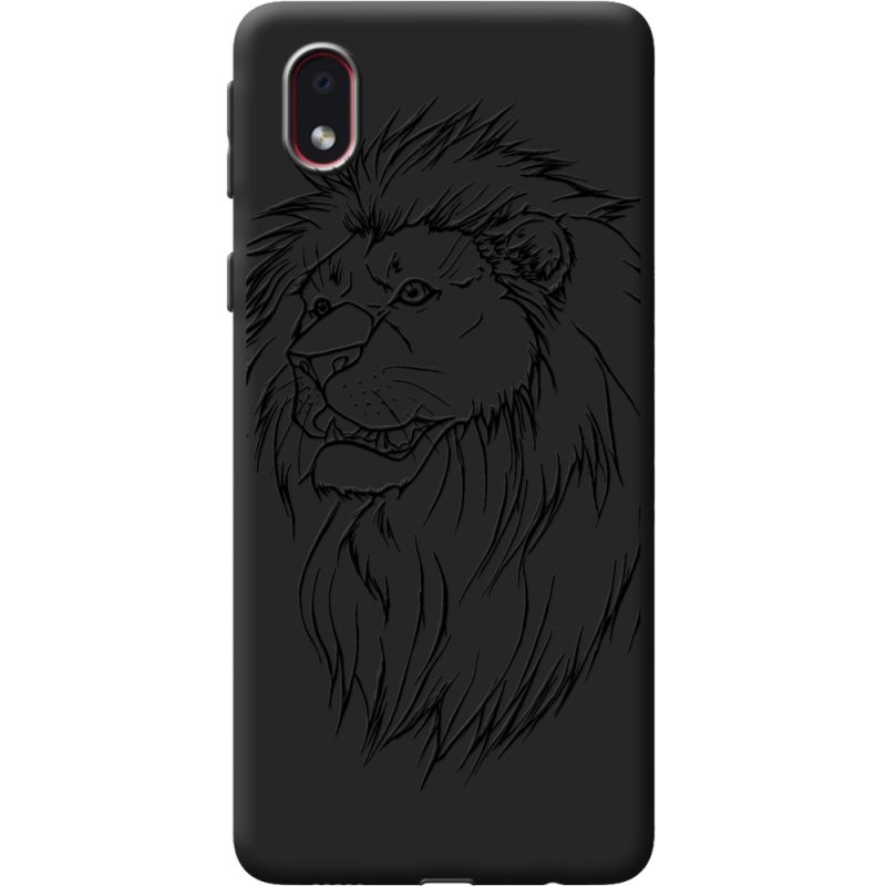 Черный чехол BoxFace Samsung Galaxy A01 Core (A013) Lion