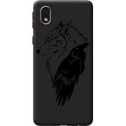 Черный чехол BoxFace Samsung Galaxy A01 Core (A013) Wolf and Raven