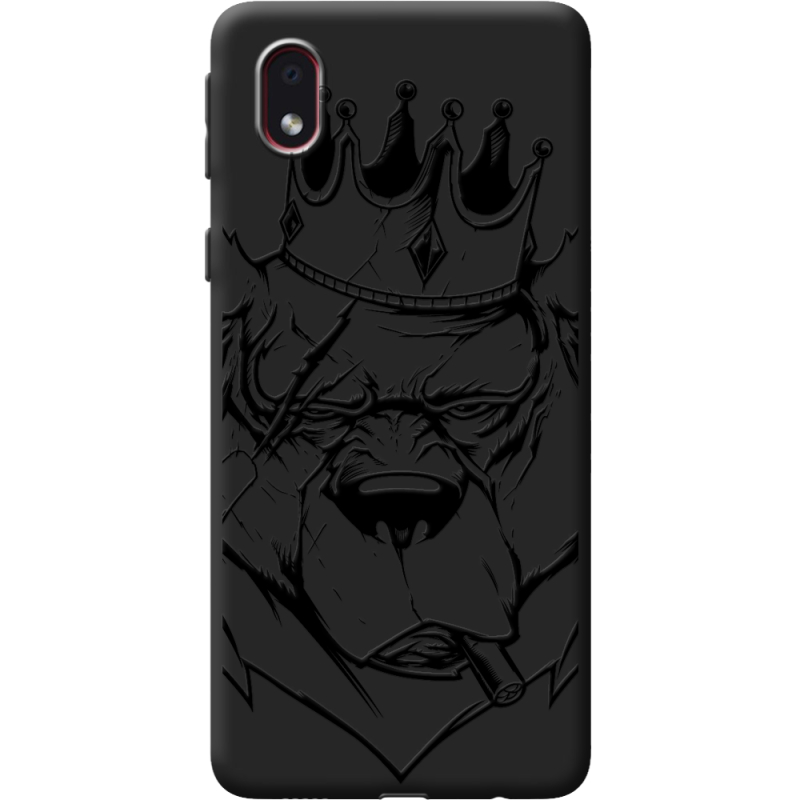 Черный чехол BoxFace Samsung Galaxy A01 Core (A013) Bear King