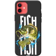 Черный чехол BoxFace Apple iPhone 12 mini Fish