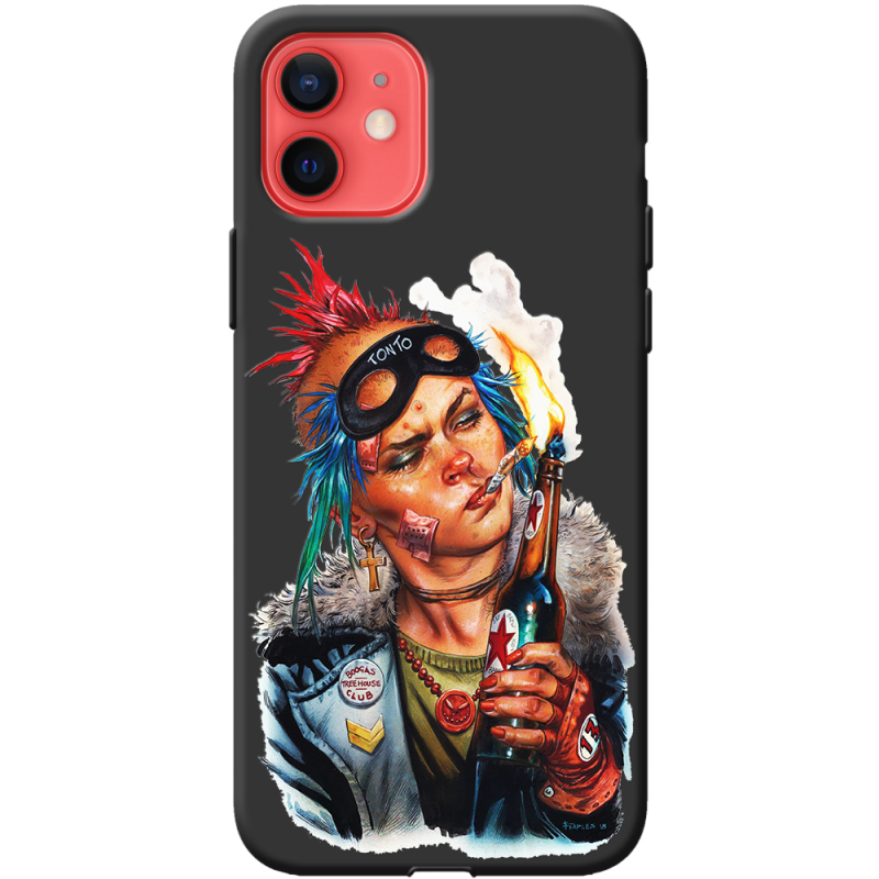 Черный чехол BoxFace Apple iPhone 12 mini Tanker Girl