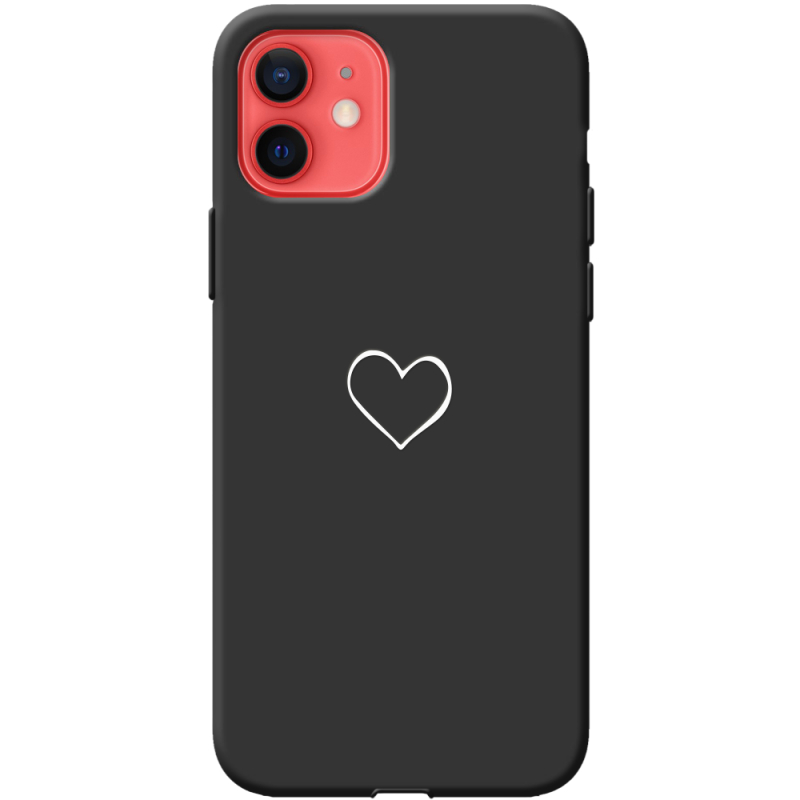 Черный чехол BoxFace Apple iPhone 12 mini My Heart