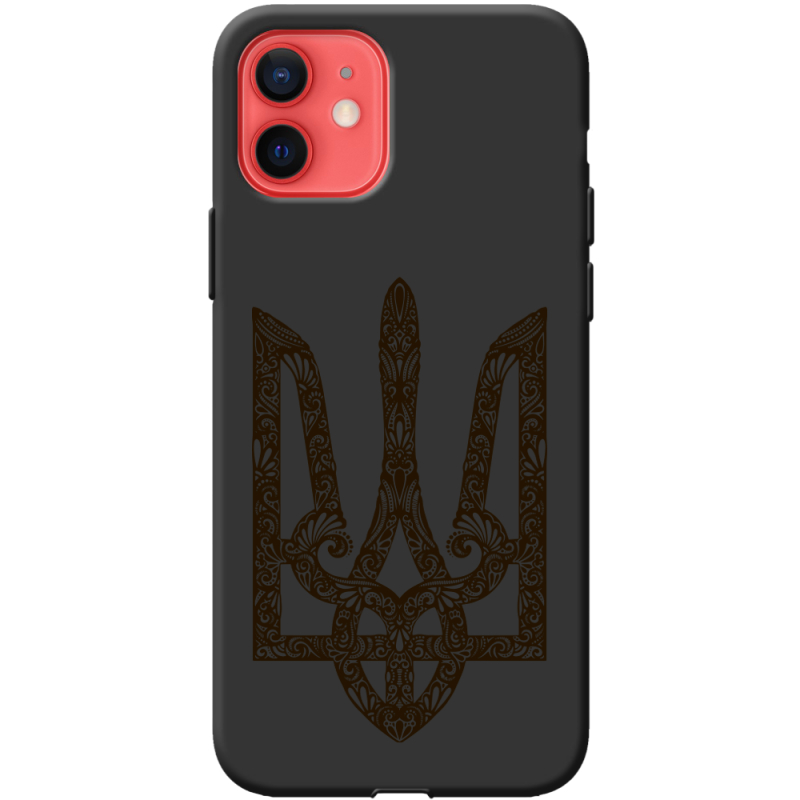 Черный чехол BoxFace Apple iPhone 12 mini Ukrainian Trident