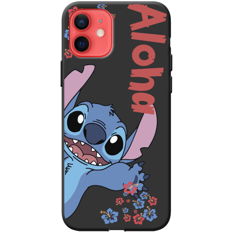 Черный чехол BoxFace Apple iPhone 12 mini Гавайський друг Stich