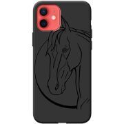 Черный чехол BoxFace Apple iPhone 12 mini Horse