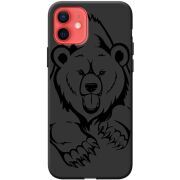 Черный чехол BoxFace Apple iPhone 12 mini Grizzly Bear
