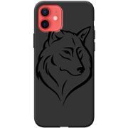 Черный чехол BoxFace Apple iPhone 12 mini Wolf